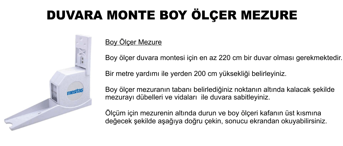 DUVARA MONTE BOY ÖLÇER MEZURE