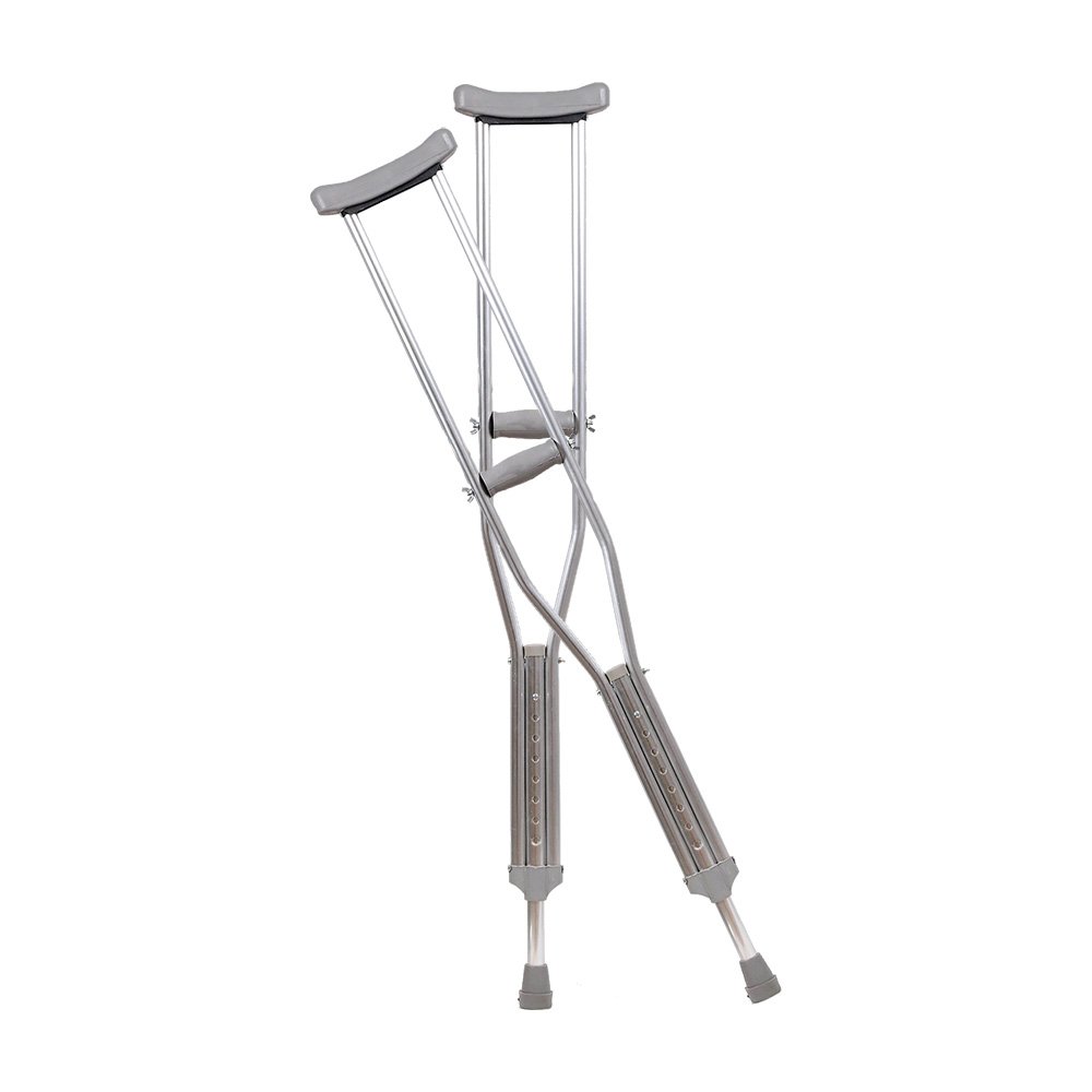 Mymed Eloksallı Parlak Koltuk Altı Değneği Çift MY-2100 GRİ