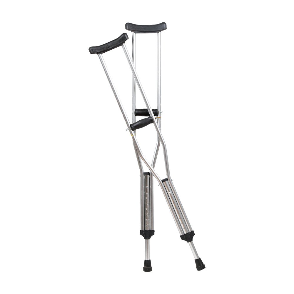 Mymed Eloksallı Parlak Koltuk Altı Değneği Çift MY-2100 SİYAH